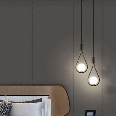 Copper Modern Minimalist Bedroom Bedside Chandelier