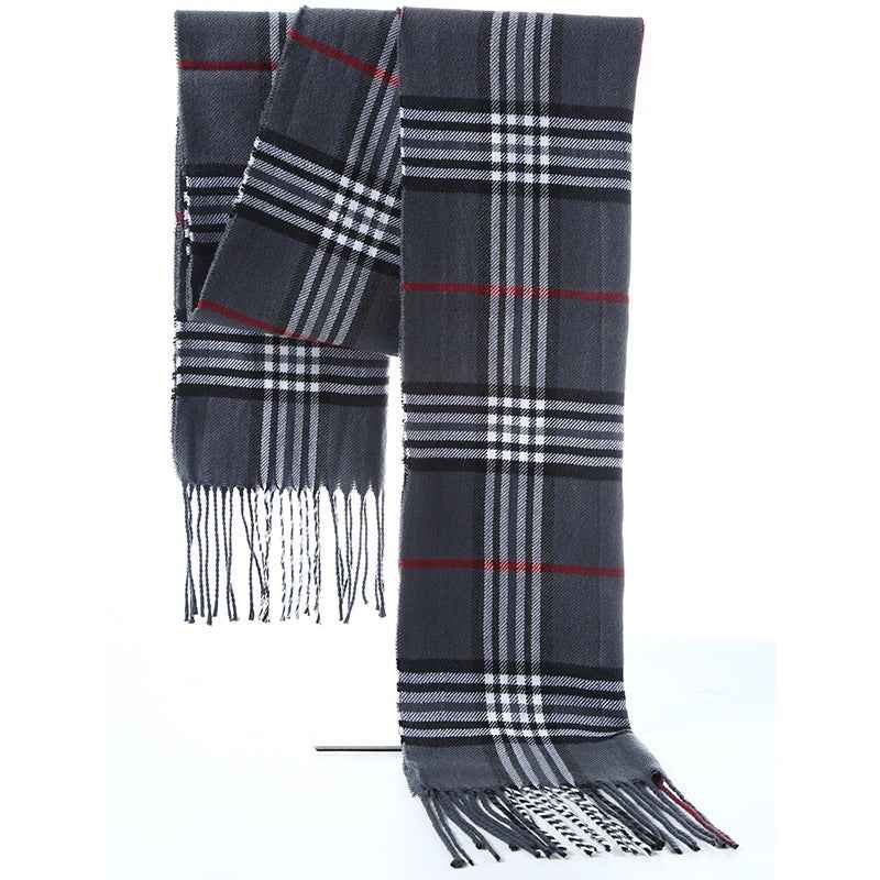 Cashmere warm fashion plaid ladies bib