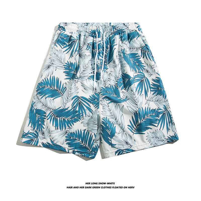 Summer Ice Silk Thin Floral Loose Straight Fashion Brand Casual Home Five-point Quick-drying Shorts