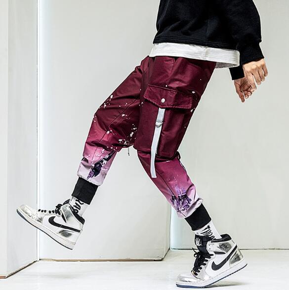 Malcolm Splash Paint Gradient Style Hip Hop Pants SHOPPORA