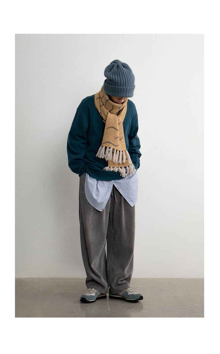 Corn Ginger Zebra Thick Scarf