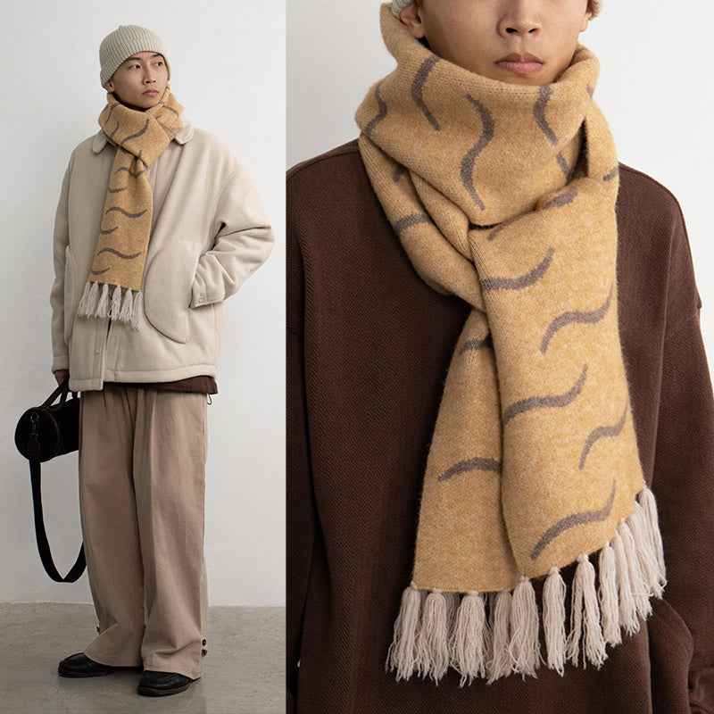 Corn Ginger Zebra Thick Scarf