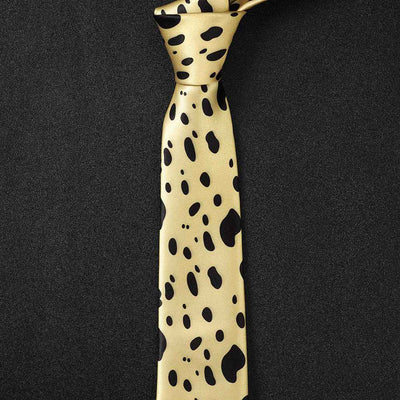 Men's Polyester Yellow Spotted Tie