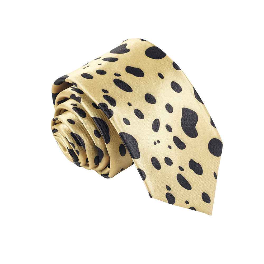 Men's Polyester Yellow Spotted Tie