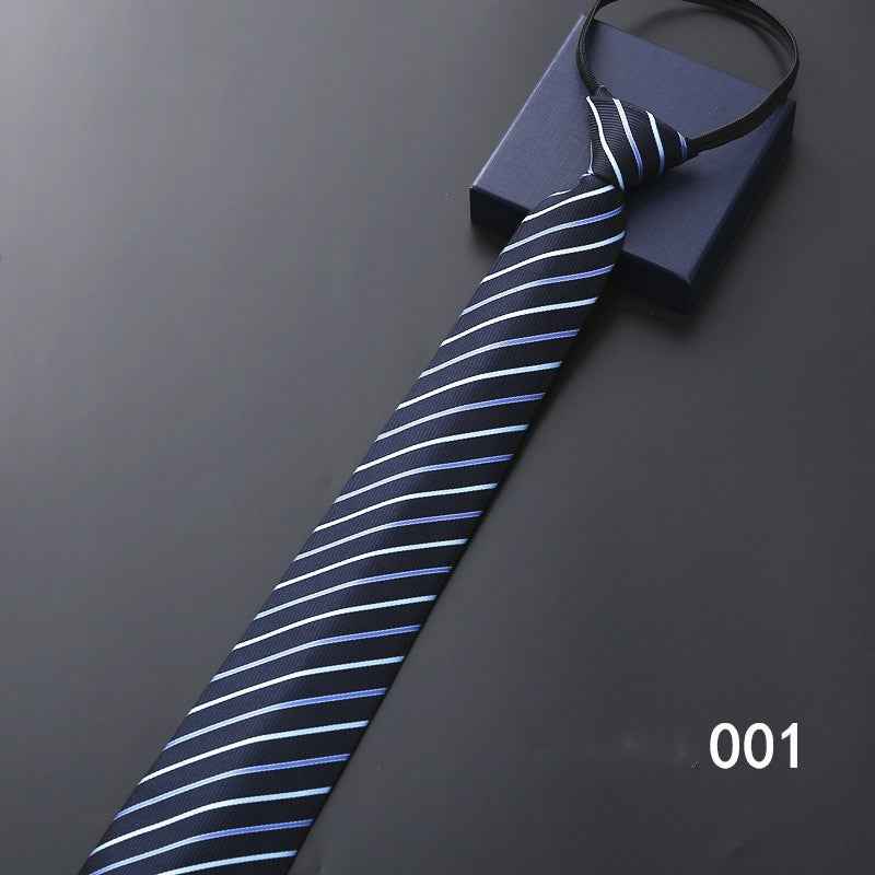 Men's Business Formal Striped Zip Tie