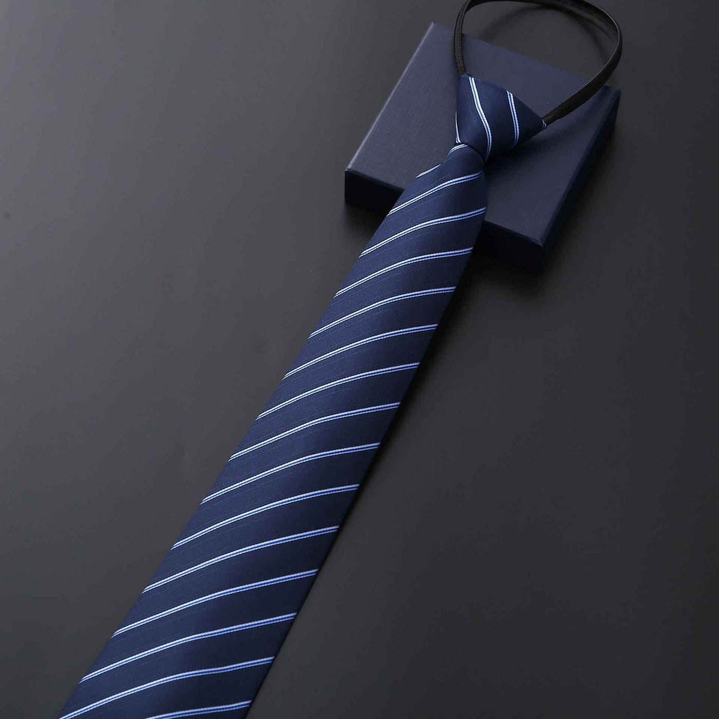 Men's Business Formal Striped Zip Tie