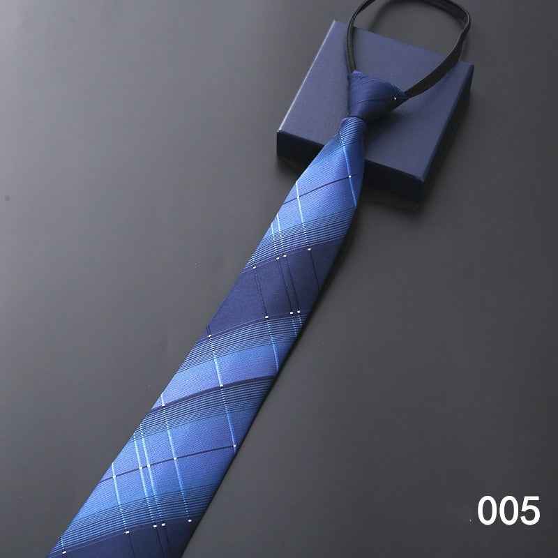 Men's Business Formal Striped Zip Tie