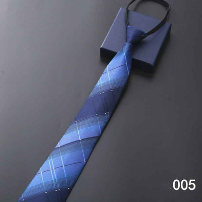 Men's Business Formal Striped Zip Tie