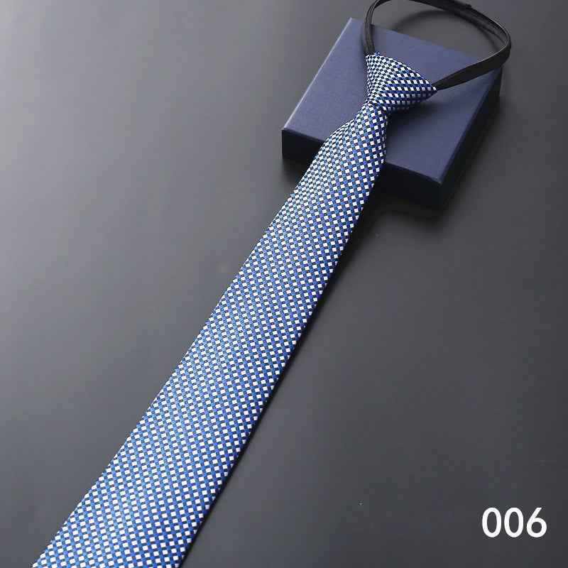 Men's Business Formal Striped Zip Tie