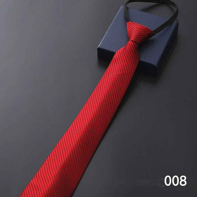 Men's Business Formal Striped Zip Tie