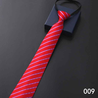 Men's Business Formal Striped Zip Tie