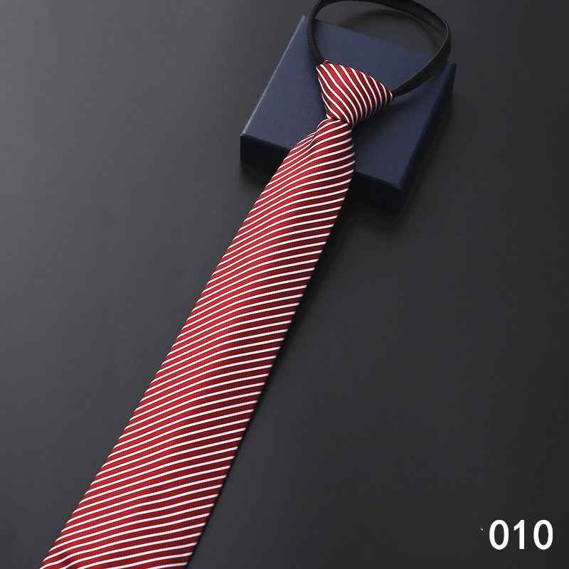 Men's Business Formal Striped Zip Tie