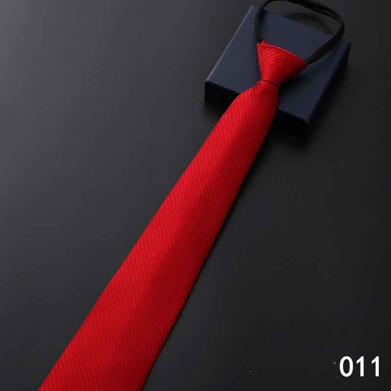 Men's Business Formal Striped Zip Tie