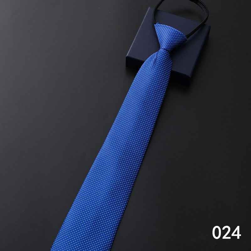 Men's Business Formal Striped Zip Tie