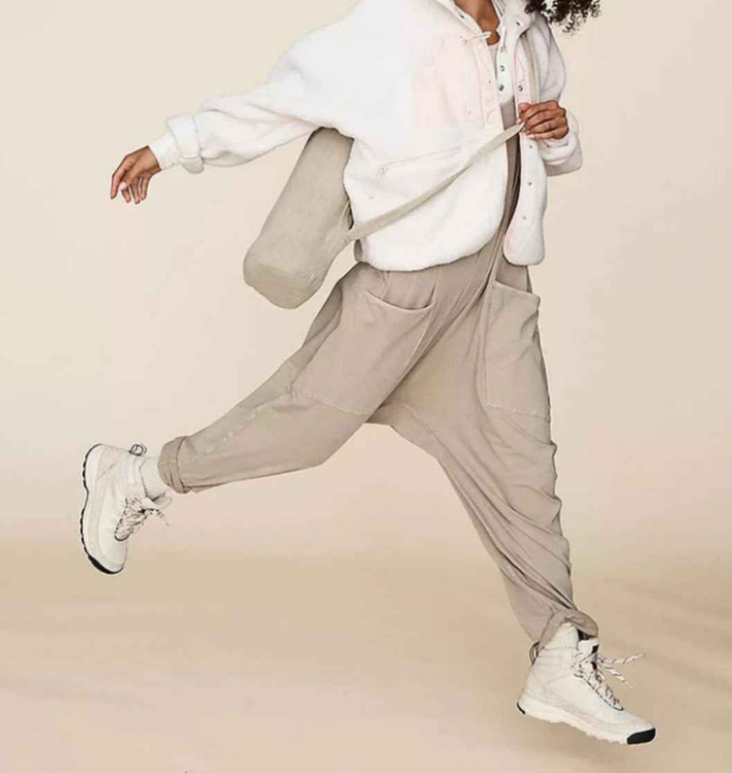 Summer Women's Loose Sleeveless Jumpsuits Spaghetti Strap Long Pant Romper Jumpsuit With Pockets Zipper