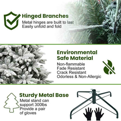 White Christmas Treemixed Flocked Tree