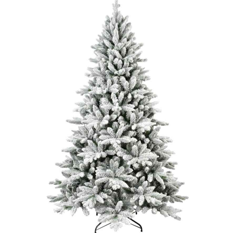White Christmas Treemixed Flocked Tree