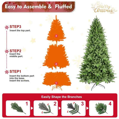 6ft PE, PVC Mixed Christmas Tree
