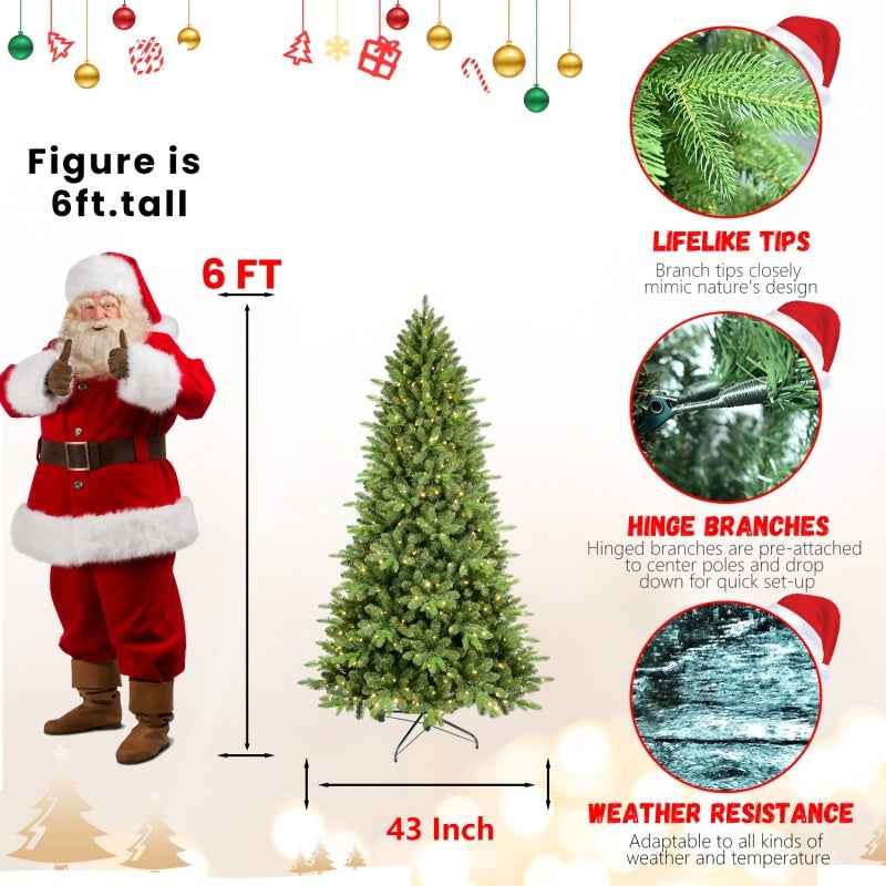 6ft PE, PVC Mixed Christmas Tree
