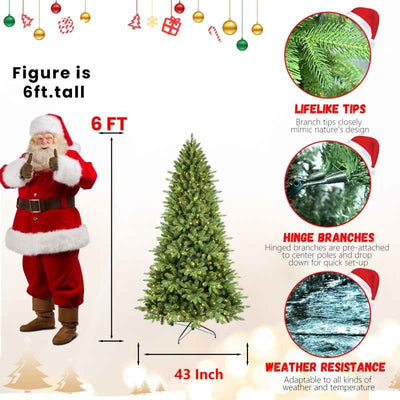 6ft PE, PVC Mixed Christmas Tree