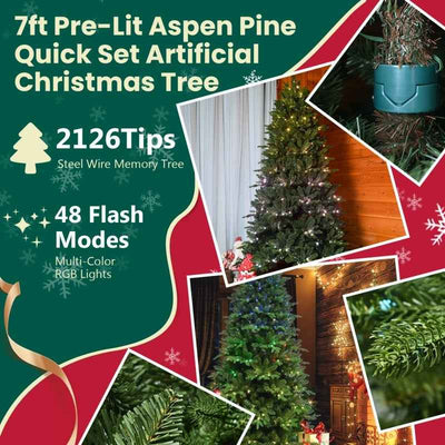 7ft Pe,pvc  Mixed Christmas Tree