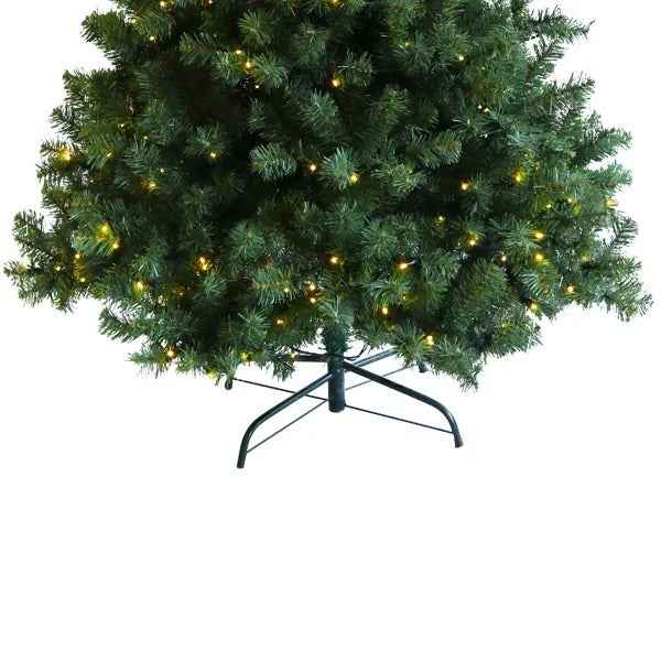 Pre-lit Christmas Tree 6ft Artificial Hinged Xmas Tree With Foldable Stand