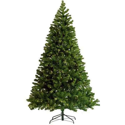 Pre-lit Christmas Tree 6ft Artificial Hinged Xmas Tree With Foldable Stand