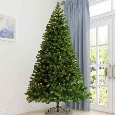 Pre-lit Christmas Tree 6ft Artificial Hinged Xmas Tree With Foldable Stand