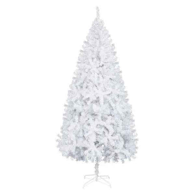 7FT White Christmas Tree With 950 Branches - Premium Artificial Spruce Hinged Snowy Solid White Christmas Tree Lightweight And Easy To Assemble With Christmas Tree Metal Stand