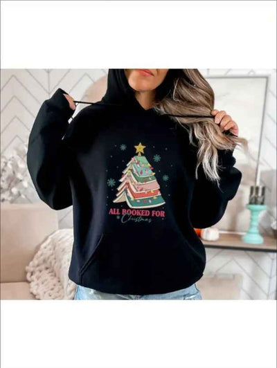 Christmas Book Tree Hoodie, School Christmas Hoodie, Book Lovers Christmas Hoodie, Christmas Gift, Bookworm Christmas Hoodie, Teacher Hoodie