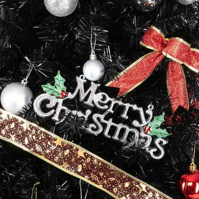 6ft 1600 Branches PVC Christmas Tree Black