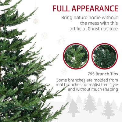 6ft Artificial Christmas Tree With Metal Base, Xmas Tree
