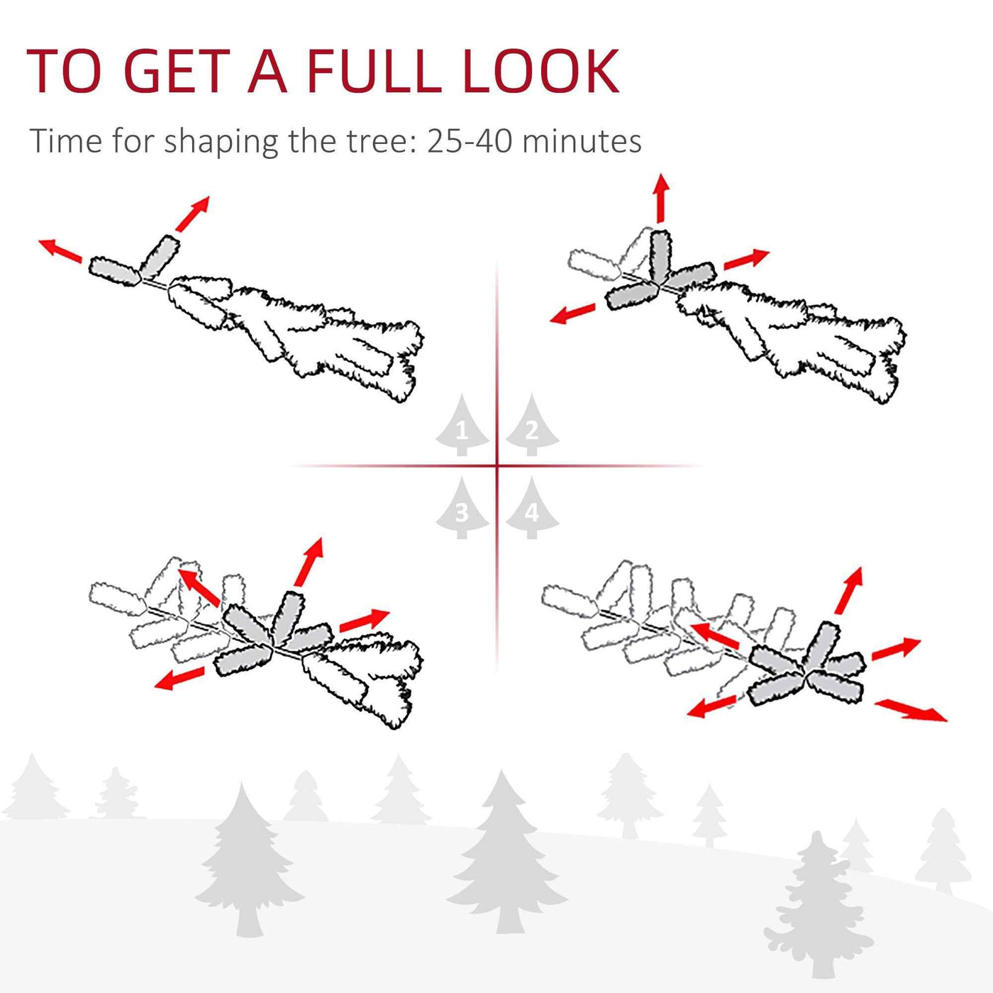 6ft Flocked Christmas Tree, Pencil Christmas Tree With Realistic Branch Tips, Folding Metal Stand, Green