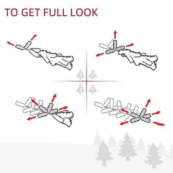 7 FT Christmas Tree Artificial Pine Tree Christmas Decoration 505 Branches Green