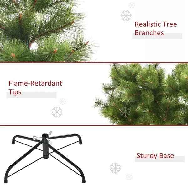 7 FT Christmas Tree Artificial Pine Tree Christmas Decoration 505 Branches Green