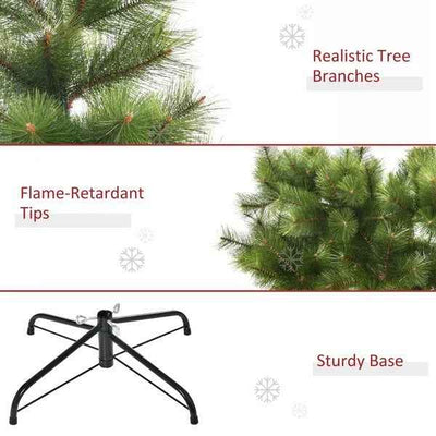 7 FT Christmas Tree Artificial Pine Tree Christmas Decoration 505 Branches Green