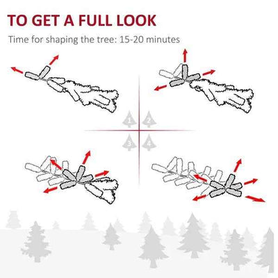 9ft Flocked Christmas Tree, Pencil Christmas Tree With Realistic Branch Tips, Folding Metal Stand, Green