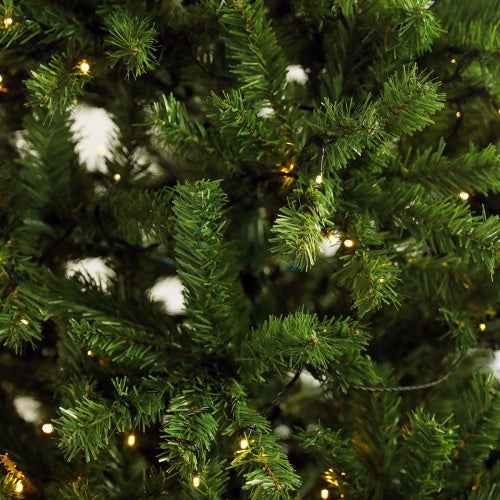 Pre-Installed Illuminated Christmas Tree 6 Foot Faux Hinged Christmas Tree With Foldable Stand