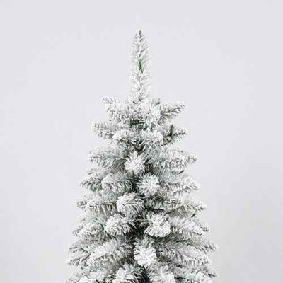 3 Pcs Flocked Artificial Christmas Tree Set With Lights, 4ft 5ft 6ft Christmas Snow Tree Set, Christmas Decor