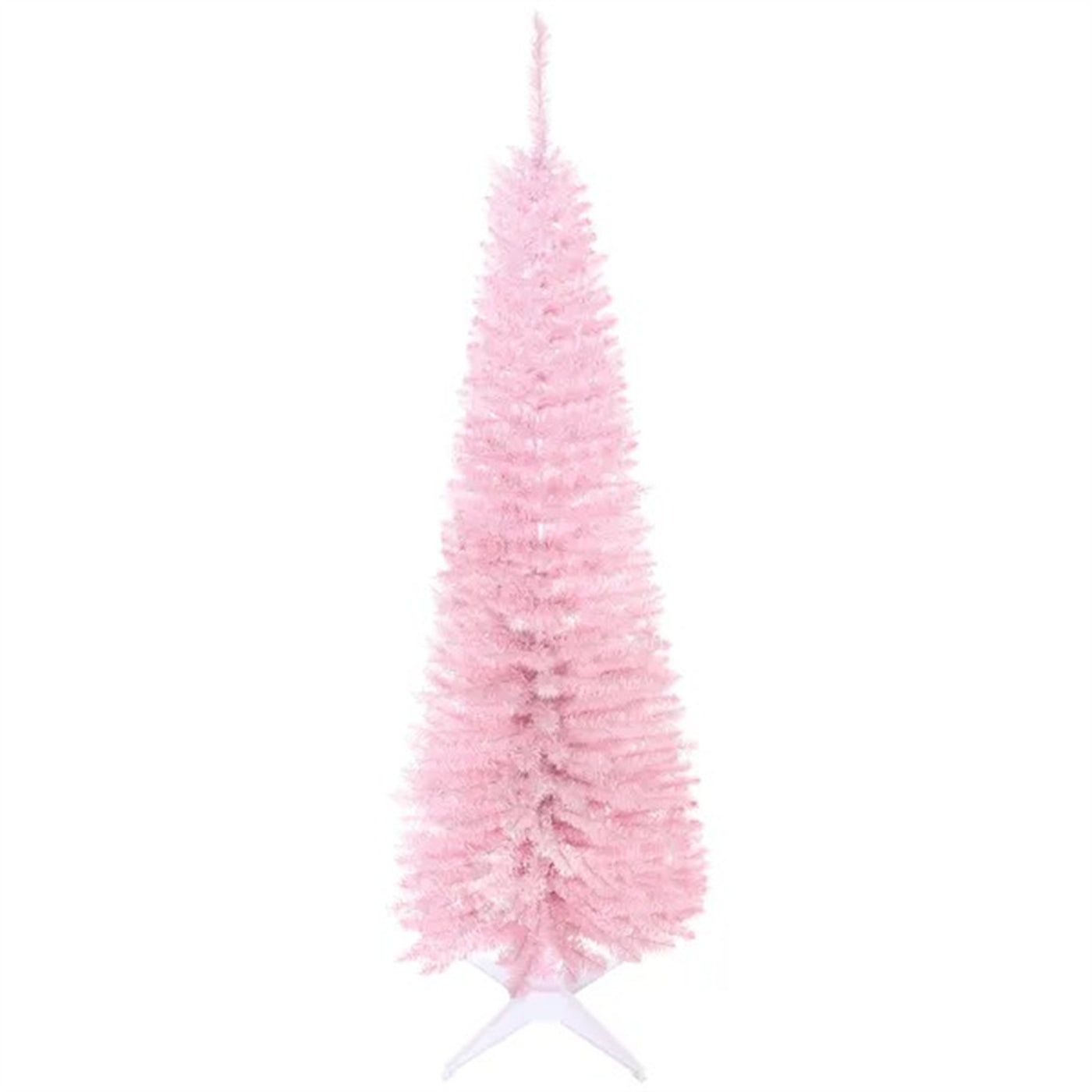 5FT Artificial Christmas Tree, Pencil Christmas Tree With Realistic Branches, Stable Stand-SHOPPORA