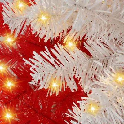 6ft Artificial Christmas Tree With 300 LED Lights And 900 Bendable Branches, Candy Cane Christmas Tree Holiday Decoration, Creative Decorated Trees, Xmas Tree Christmas Decorations