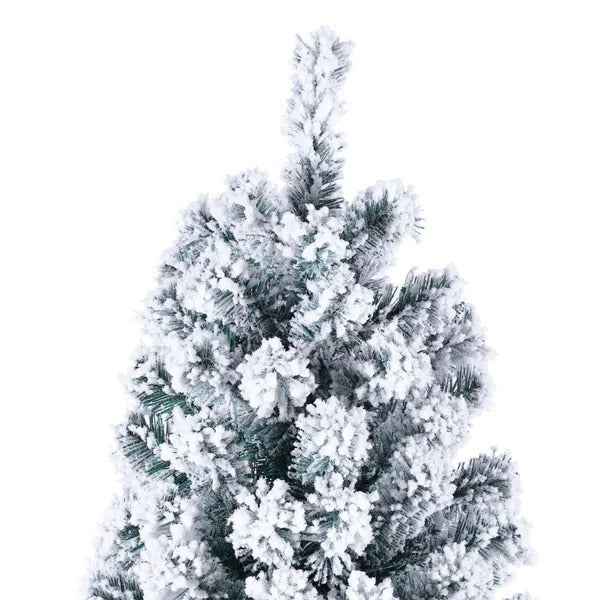 6ft Flocking Tied Light Christmas Tree