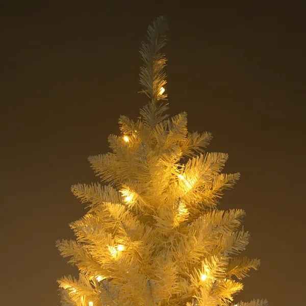 7.5ft Flocking Tied Light Christmas Tree