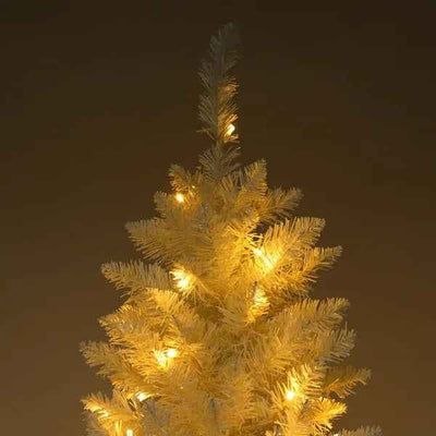 7.5ft Flocking Tied Light Christmas Tree
